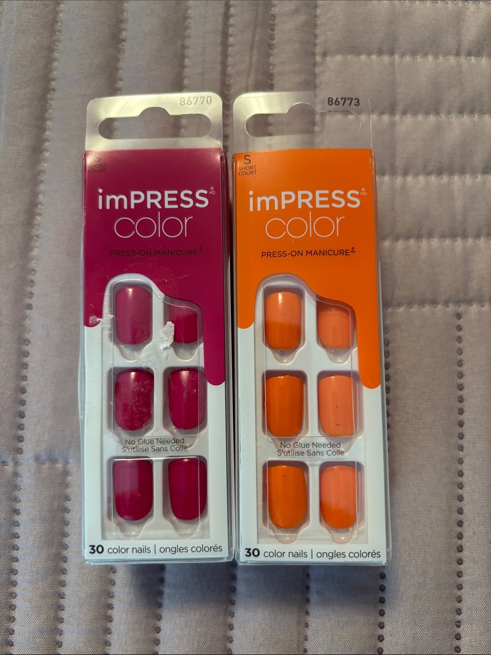 imPRESS Color Press-On Manicure Duo — Vibrant Pink & Bright Orange